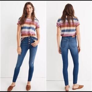 Madewell 10" High-Rise Skinny Jeans in Hanna Wash Size 25